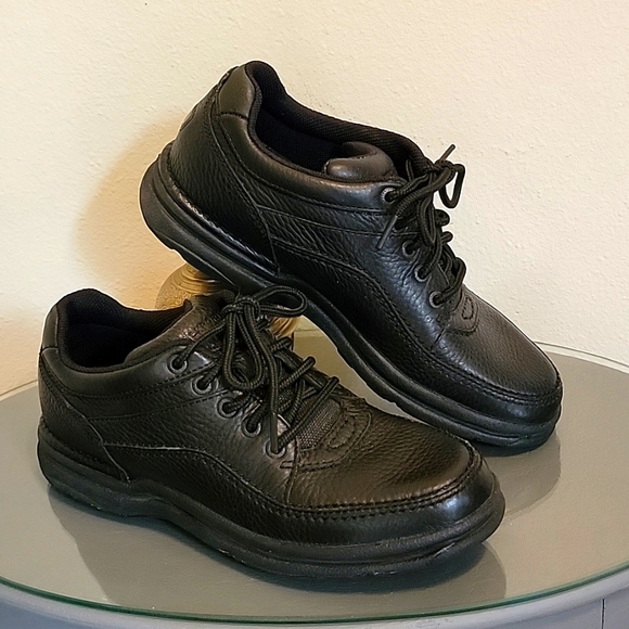 Rockport Shoes Rockport Mens Black Leather Walking Shoe Poshmark